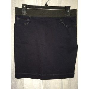 Armani Exchange Women's Skirt Blue Stretch Straight Skirt SIze 8